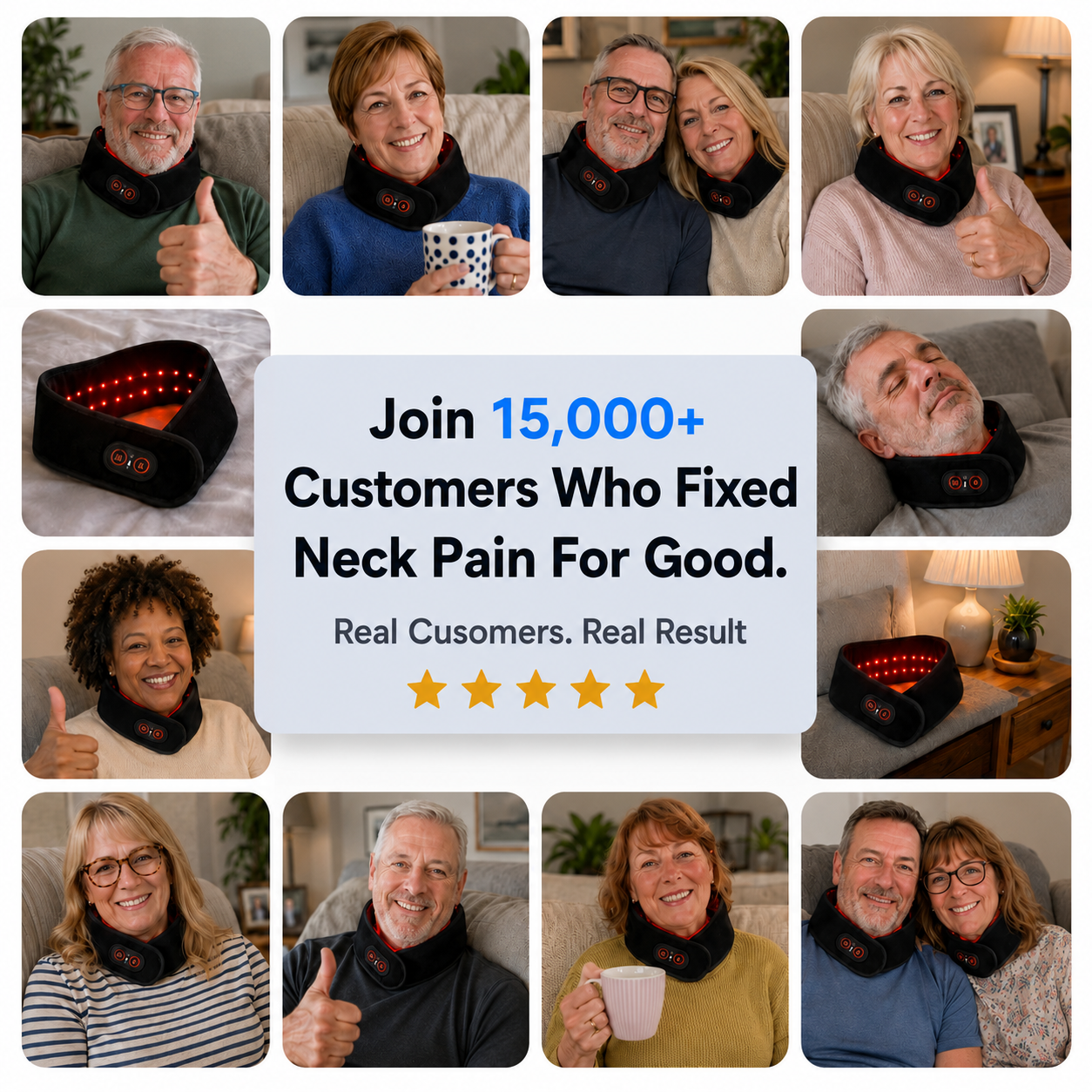 Join 15,000+ customers who fixed neck pain for good